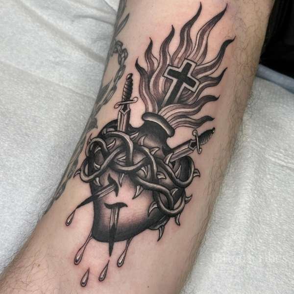 sacred heart tattoo meaning