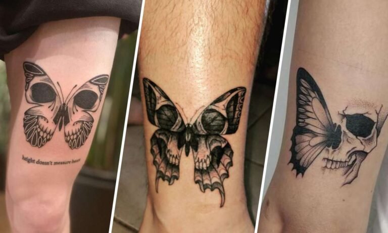 butterfly skull tattoo meaning