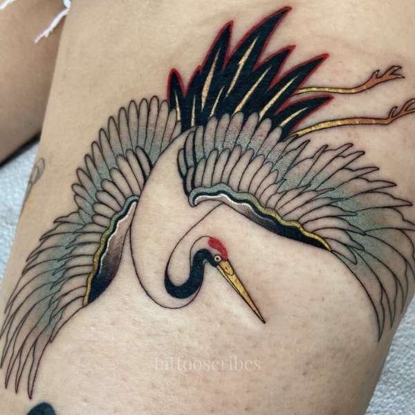 crane bird tattoo meaning