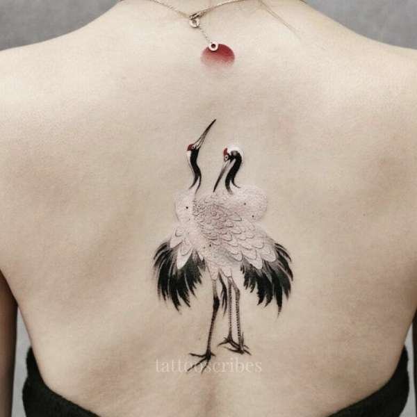 crane bird tattoo meaning