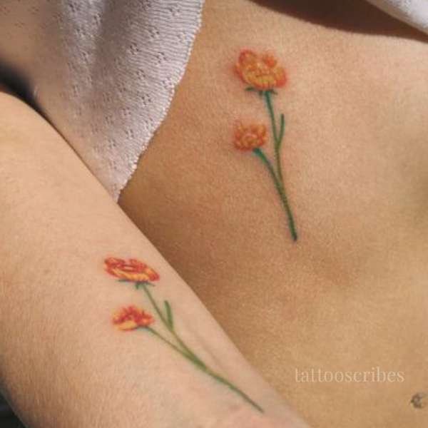 marigold tattoos meanings