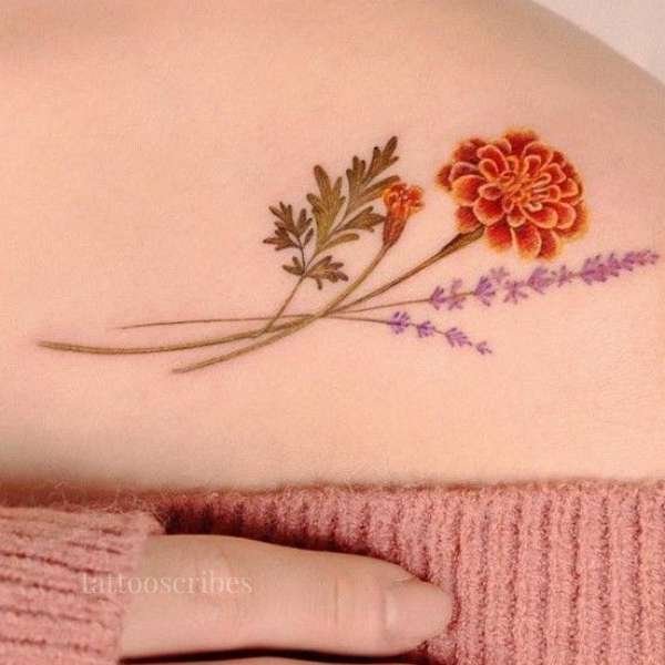 marigold tattoos meanings