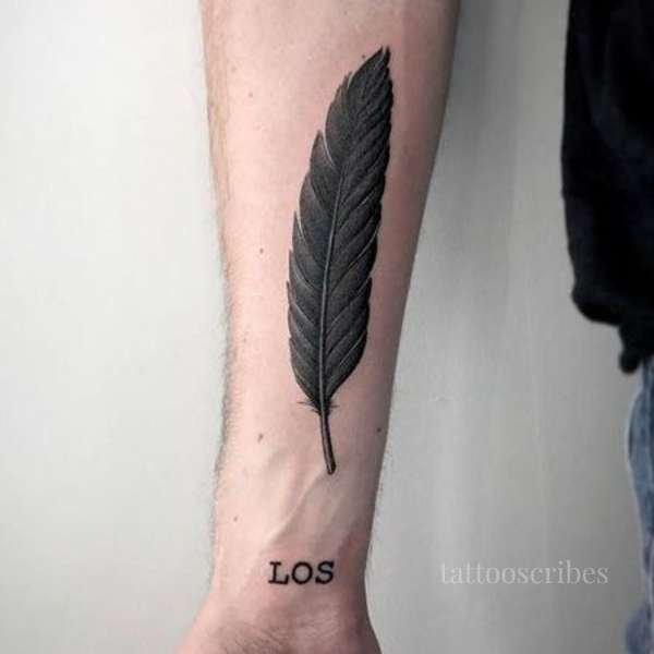 men's feather tattoo meaning