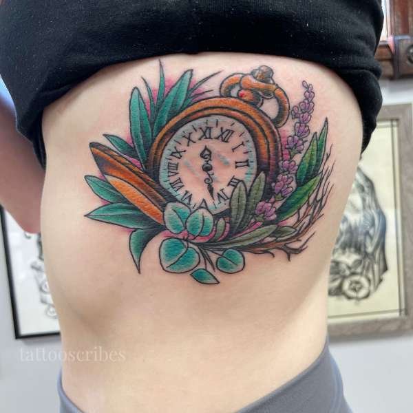 pocket watch tattoos meaning