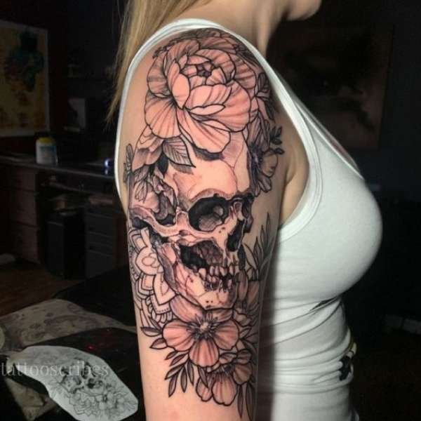 skull and roses tattoo meaning