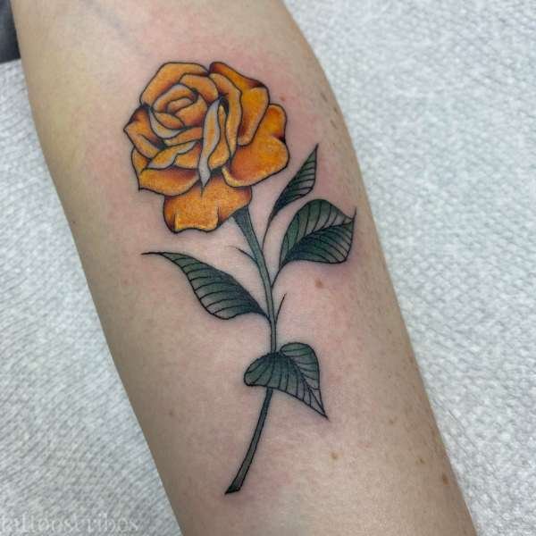 yellow rose tattoo meaning